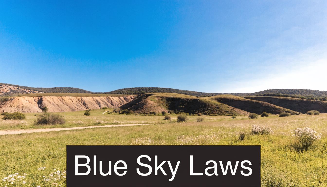 A scenic landscape featuring rolling green hills under a vast clear blue sky on a sunny day.