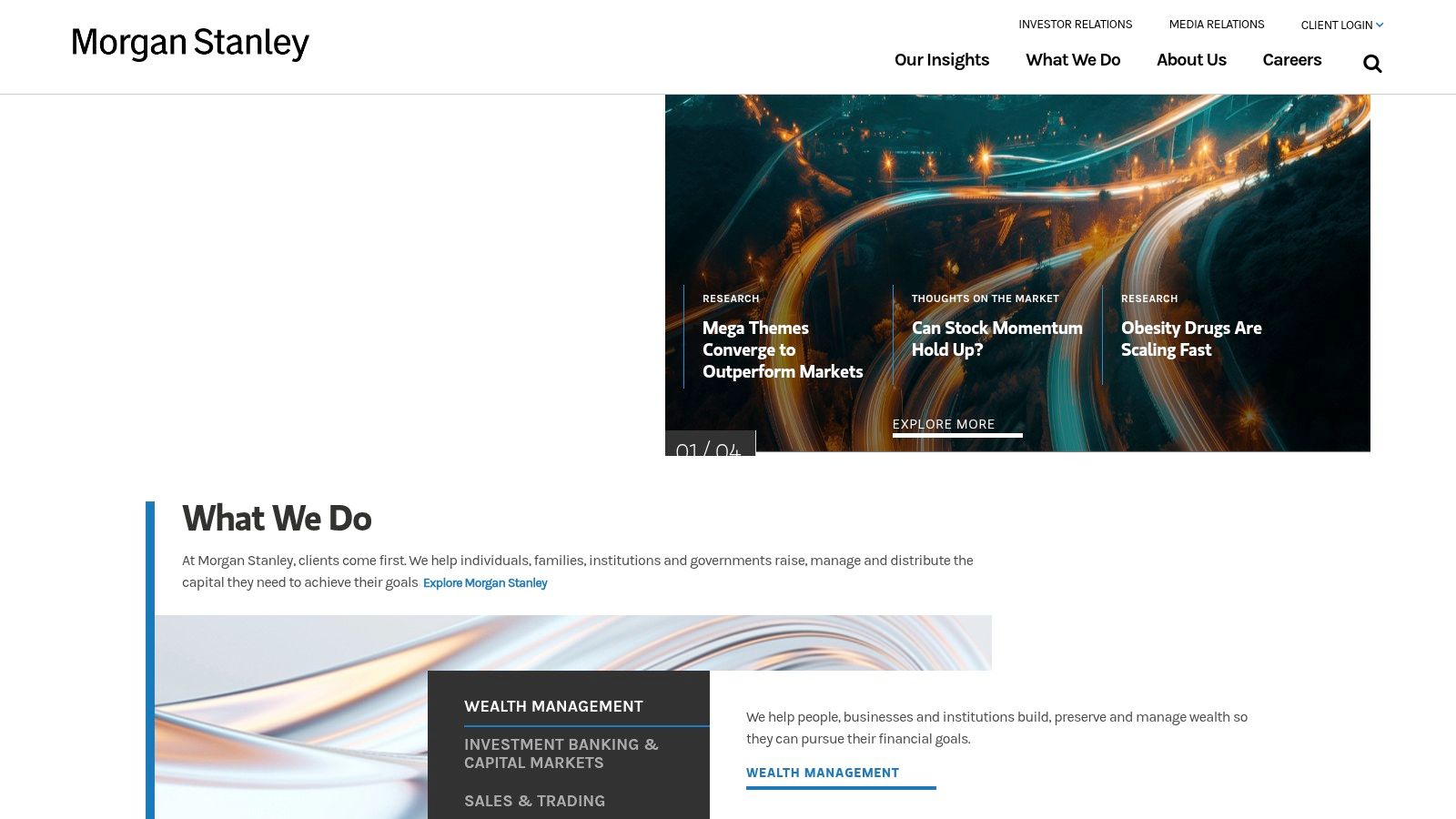 Morgan Stanley Wealth Management (includes E*TRADE)