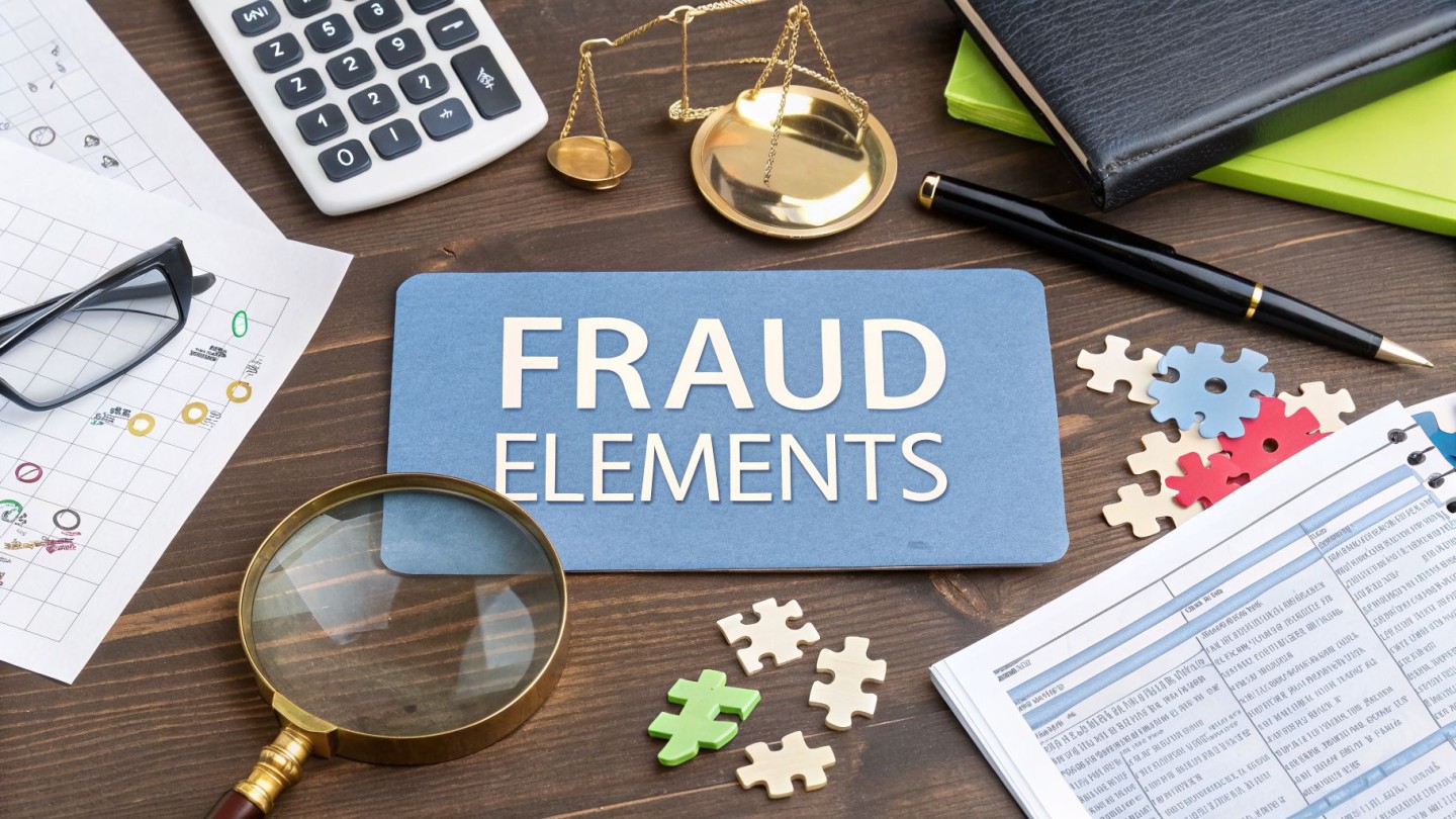 securities-fraud-elements-desk-flatlay